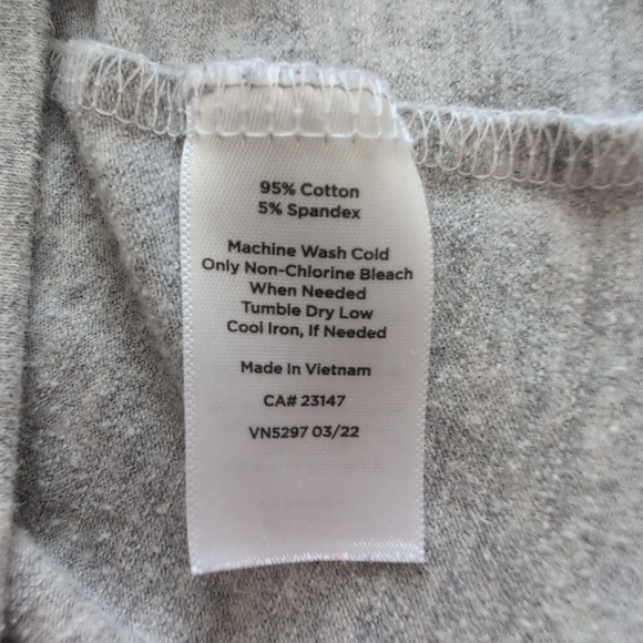 T by Talbots Hoodie Women's Med 95% Cotton White Gray Pink Long Sleeve Lightwght - Picture 9 of 10